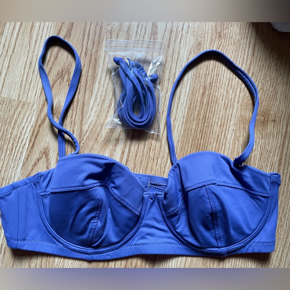 J.Crew Underwire Bikini Top, 34B, Purple